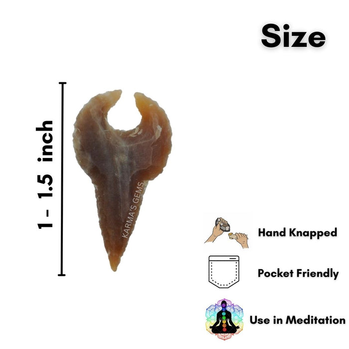 1" TO 1.5" FANCY JASPER SPEARHEAD ARROWHEAD