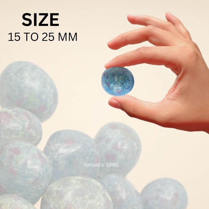1 PIECE 15 TO 25 MM RUBY KYANITE POLISH TUMBLED STONE