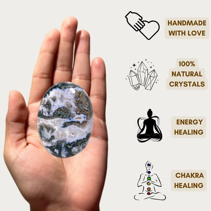 MOSS AGATE  PALMSTONE