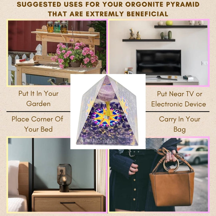 AMETHYST NUBIAN ORGONITE PYRAMID