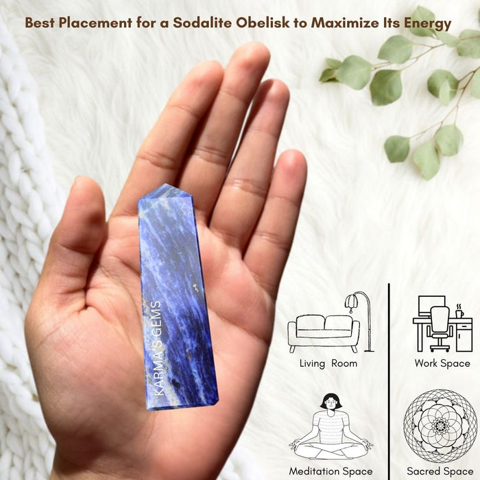 4 CORNER SODALITE OBELISK