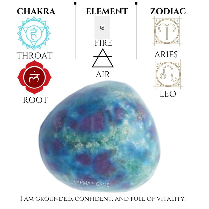 1 PIECE 15 TO 25 MM RUBY KYANITE POLISH TUMBLED STONE