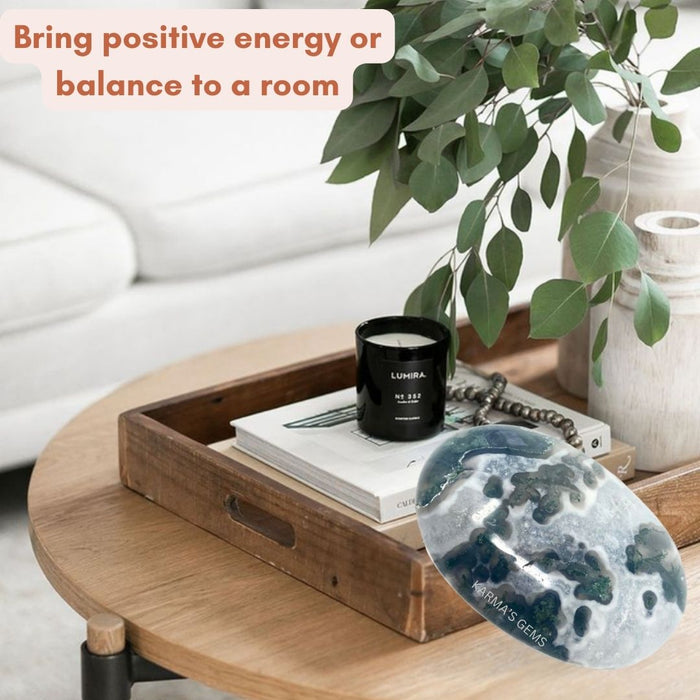 MOSS AGATE  PALMSTONE