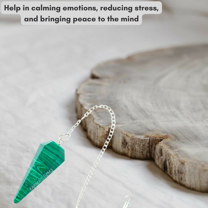 MALACHITE STONE DOWSING PENDULUM