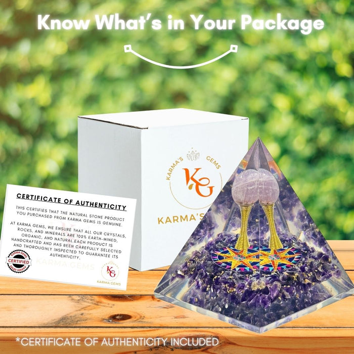 AMETHYST NUBIAN ORGONITE PYRAMID