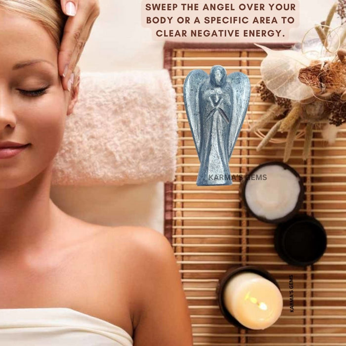 HEMATITE STONE CRYSTAL ANGEL