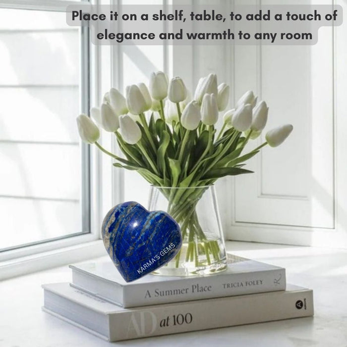 1" LAPIS LAZULI PUFFY HEART