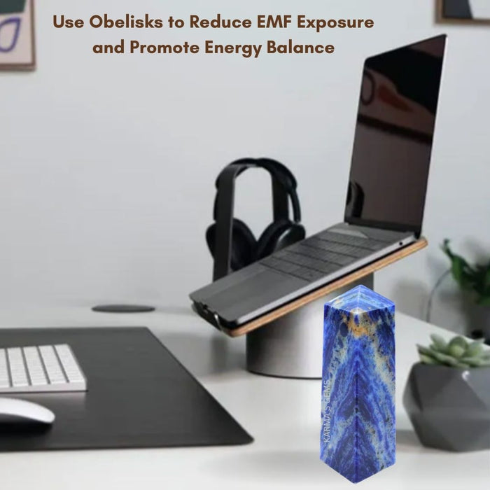 4 CORNER SODALITE OBELISK