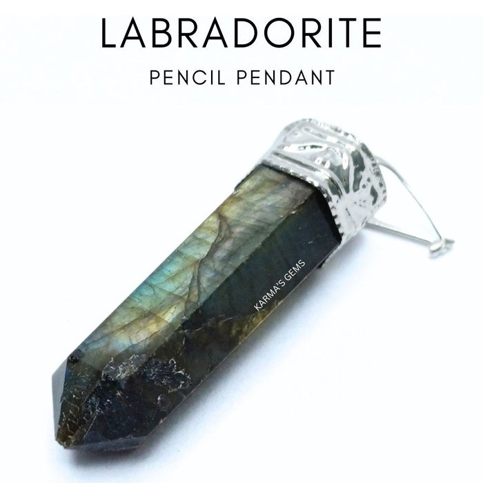 LABRADORITE  POINT PENCIL PENDANT
