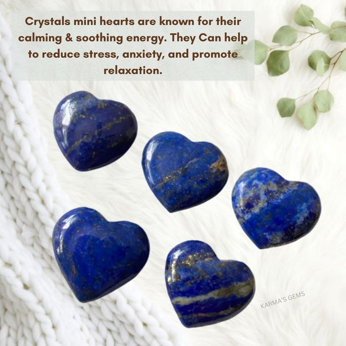 1" LAPIS LAZULI PUFFY HEART