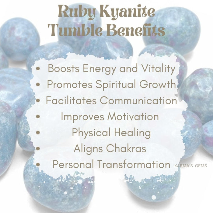 1 PIECE 15 TO 25 MM RUBY KYANITE POLISH TUMBLED STONE