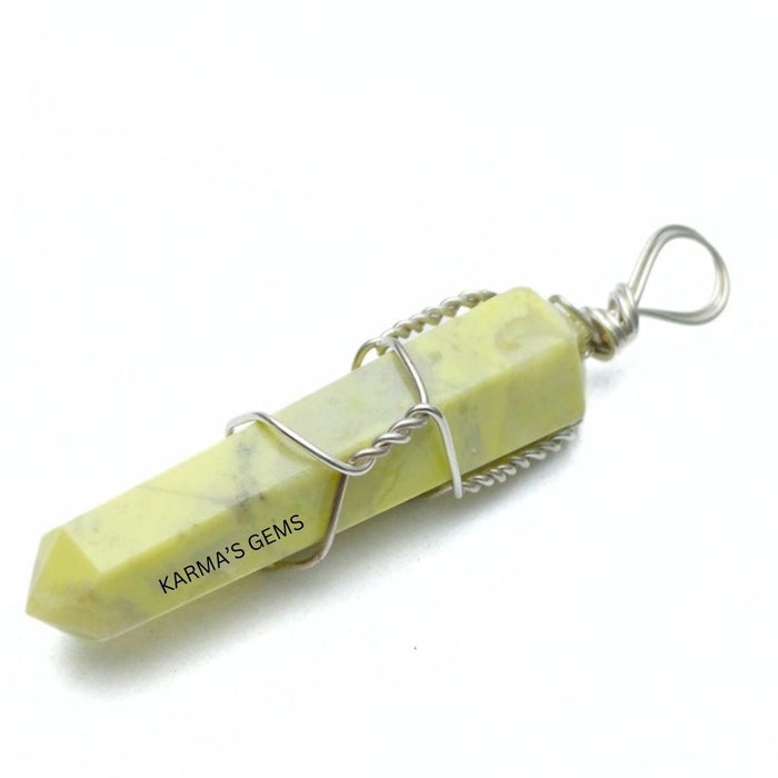 DOUBLE POINT SERPENTINE WRAPPED PENDANT