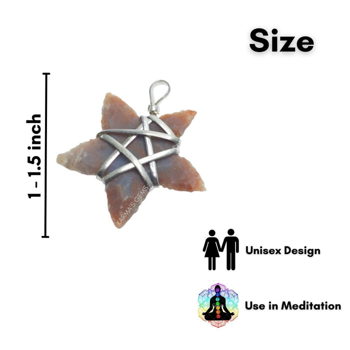 1" TO 1.5" FANCY JASPER SPEARHEAD ARROWHEAD PENDANT