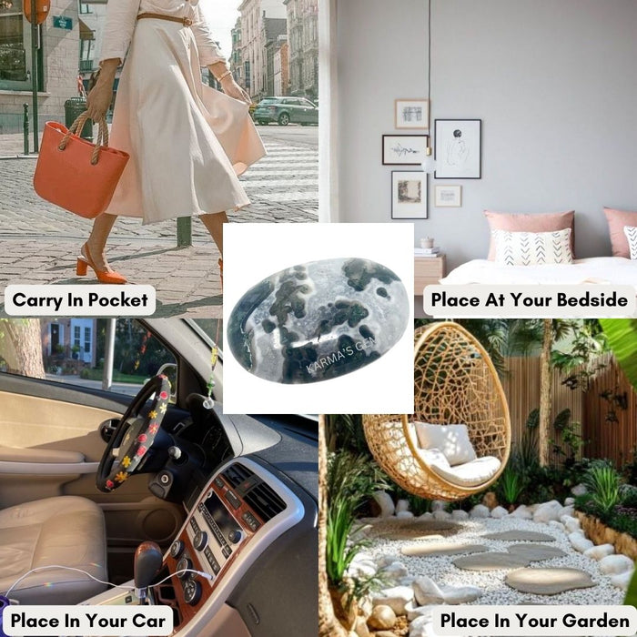 MOSS AGATE  PALMSTONE