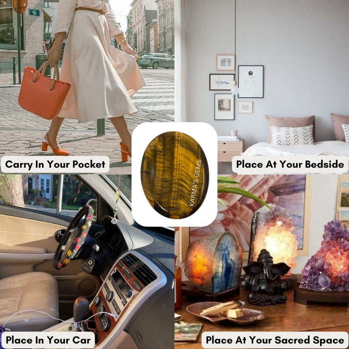 TIGER EYE WORRY THUMB STONE