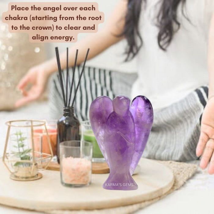 AMETHYST STONE CRYSTAL ANGEL Karmas Gems