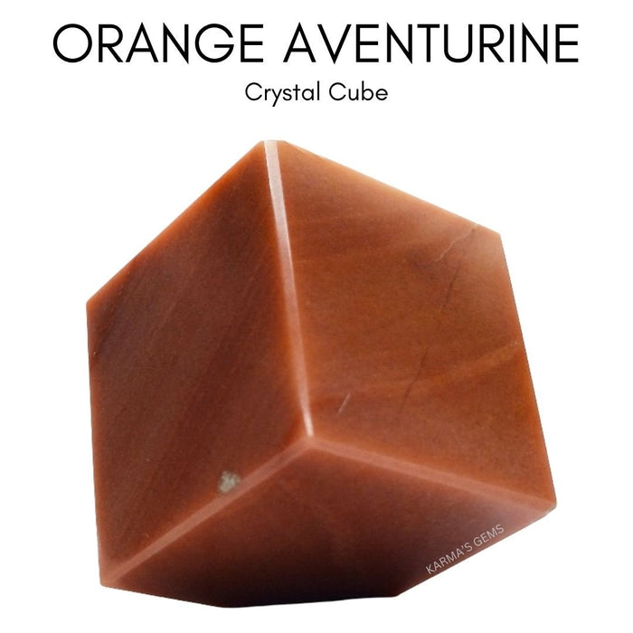 ORANGE AVENTURINE STONE CUBE