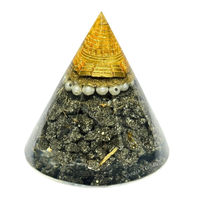PYRITE ANTENA ORGONITE PYRAMID